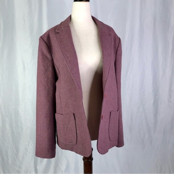 rrrruss vintage mauve wool blazer made in USA Union made 16 - Picture 3 of 10